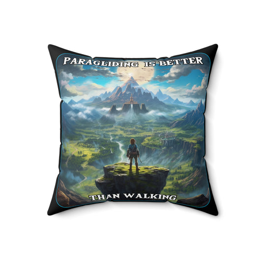 Goated Goods - Link - Paragliding is better than Walking  - Square Pillow