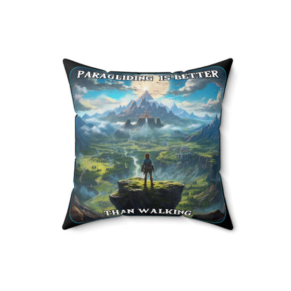 Goated Goods - Link - Paragliding is better than Walking  - Square Pillow