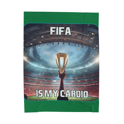 Goated Goods - FIFA - FIFA is My Cardio - Velveteen Plush Blanket - 30" × 40" -