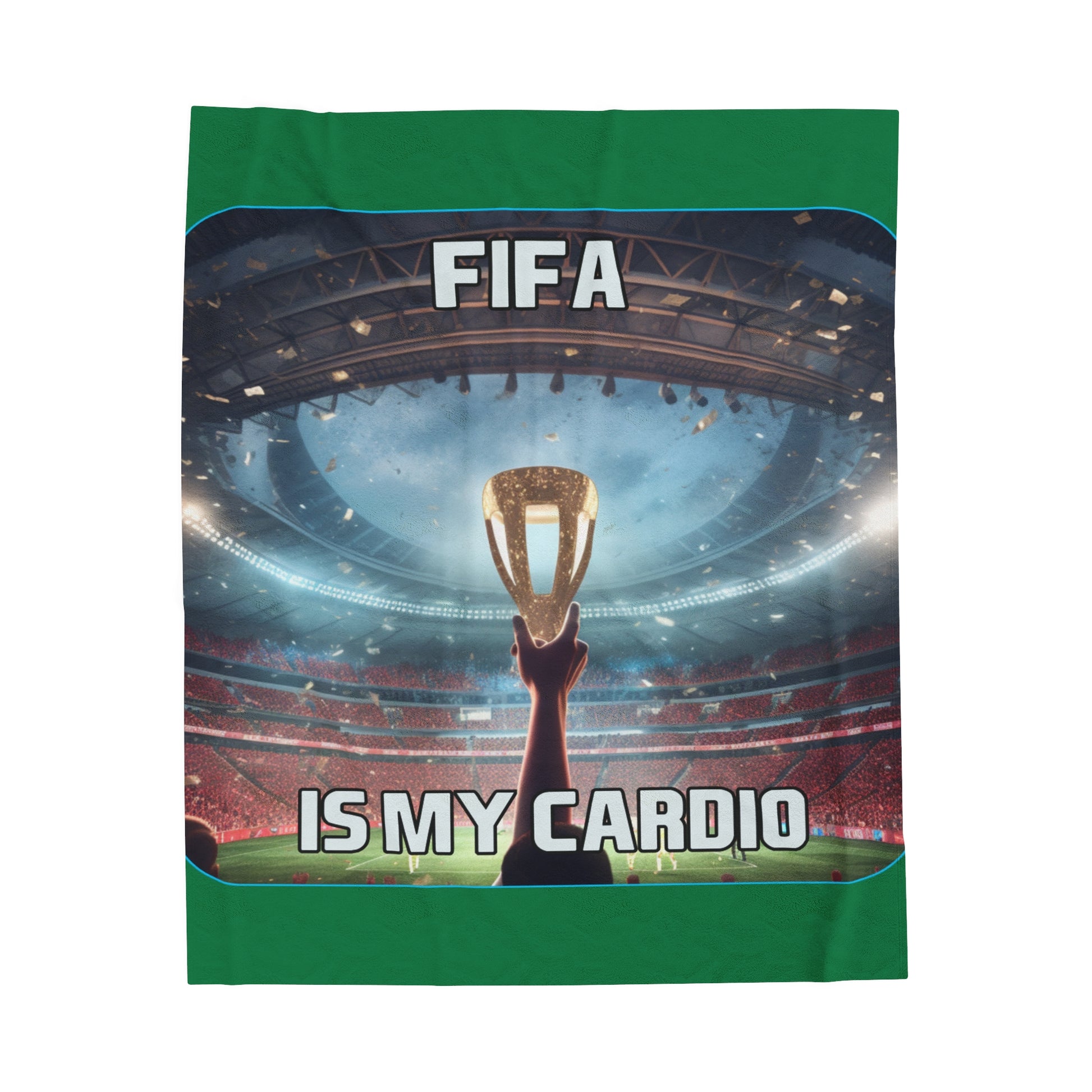 Goated Goods - FIFA - FIFA is My Cardio - Velveteen Plush Blanket - 30" × 40" -