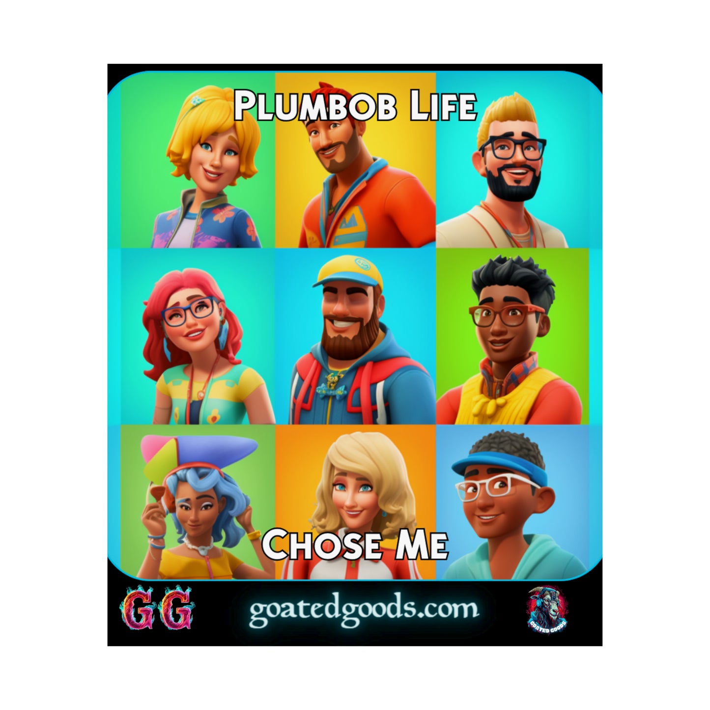 Goated Goods - The Sims - Plumbob Life Chose Me  - Matte Vertical Poster