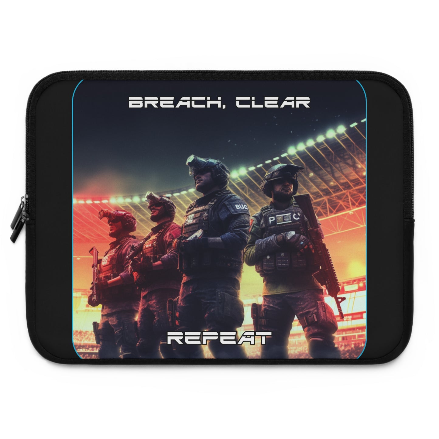 Goated Goods - Rainbow Siege - Breach, Clear, Repeat  - Laptop Sleeve