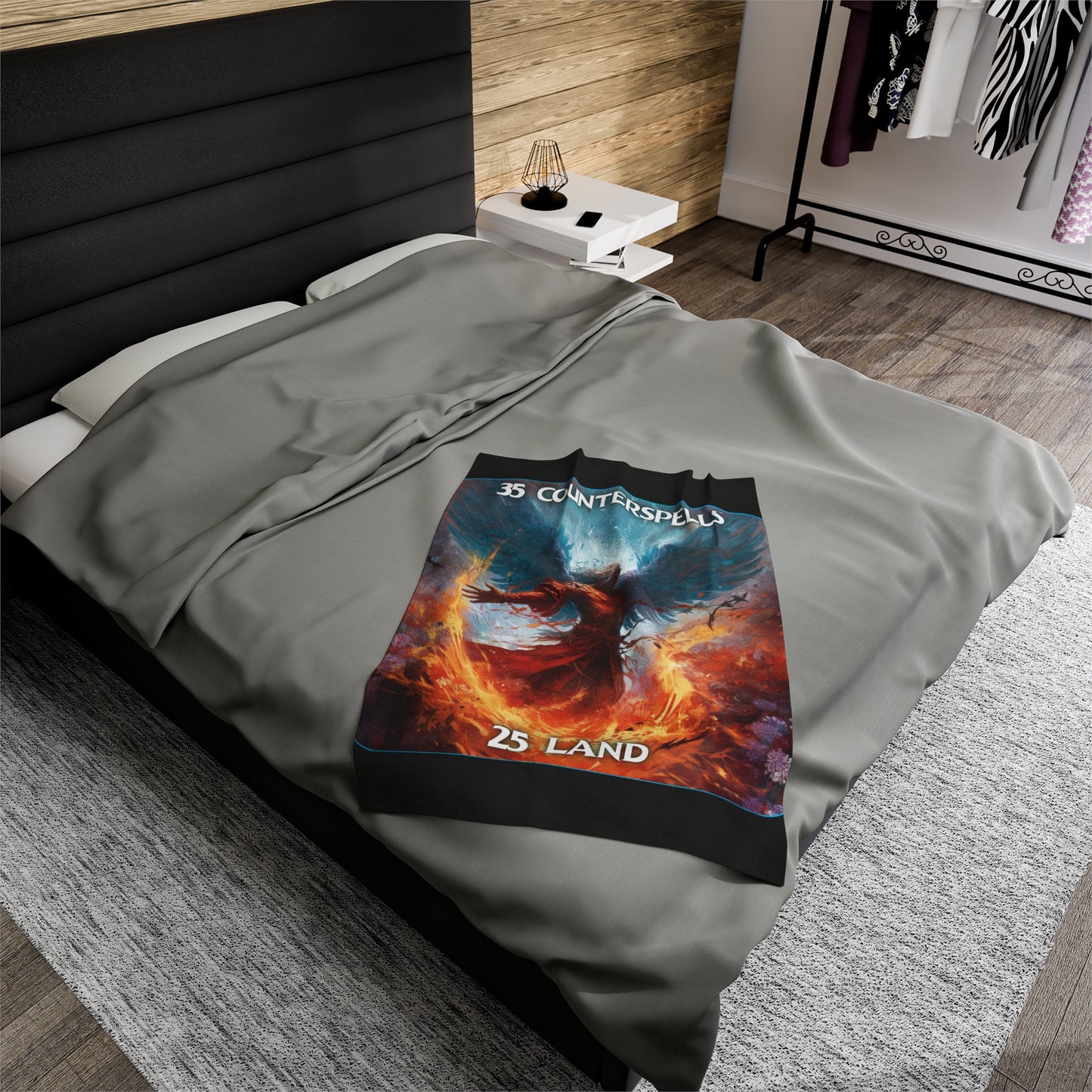 Goated Goods - Magic The Gathering - 35 Counterspells 25 land  - Velveteen Plush Blanket