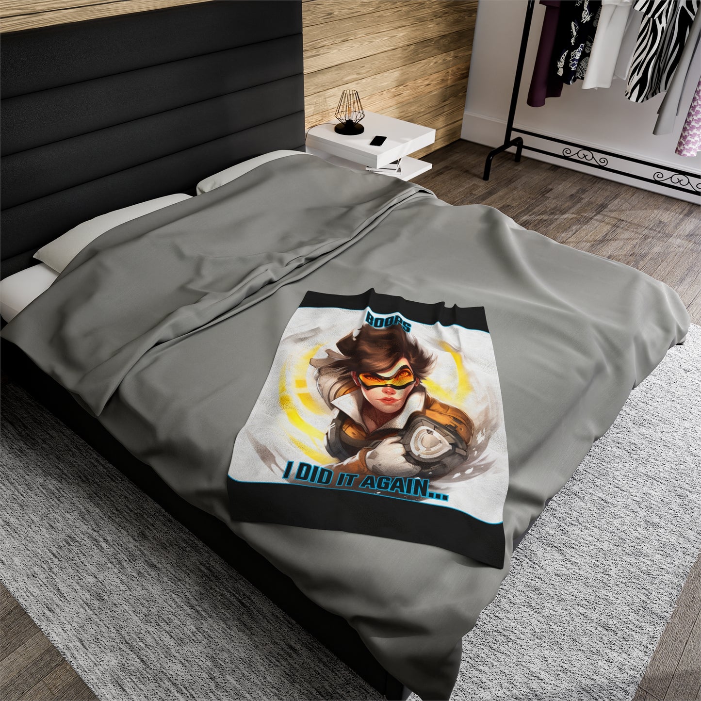 Goated Goods - Overwatch - Boops! I did it again  - Velveteen Plush Blanket