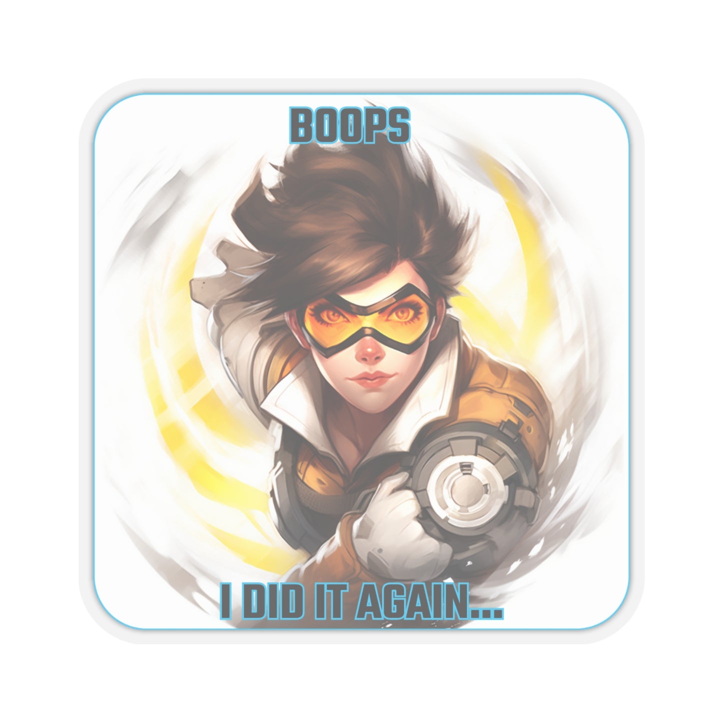 Goated Goods - Overwatch - Boops! I did it again  - Kiss-Cut Transparent Sticker