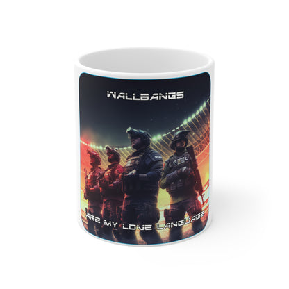 Goated Goods - Rainbow Siege - Wallbangs are my love language  - Coffee Mug