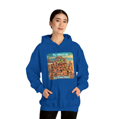 Goated Goods - Animal Xing - My other home is a 5-star island - Unisex Hoodie - Royal - S