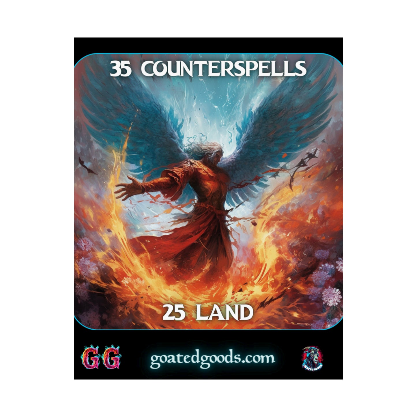 Goated Goods - Magic The Gathering - 35 Counterspells 25 land  - Matte Vertical Poster