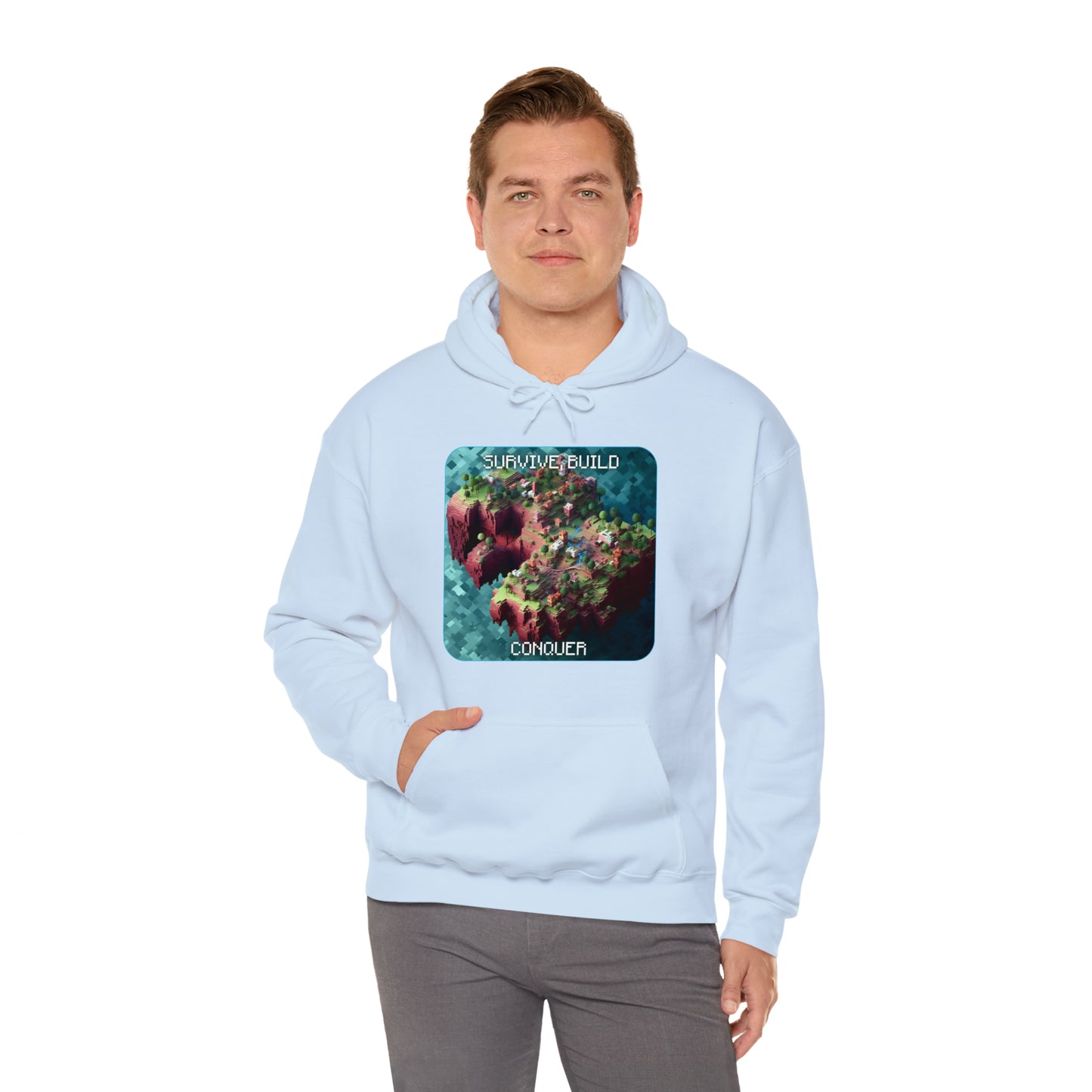 Goated Goods - Minecraft - Survive, Build, Conquer  - Unisex Hoodie