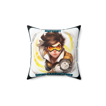 Goated Goods - Overwatch - Support doing Carry Things  - Square Pillow