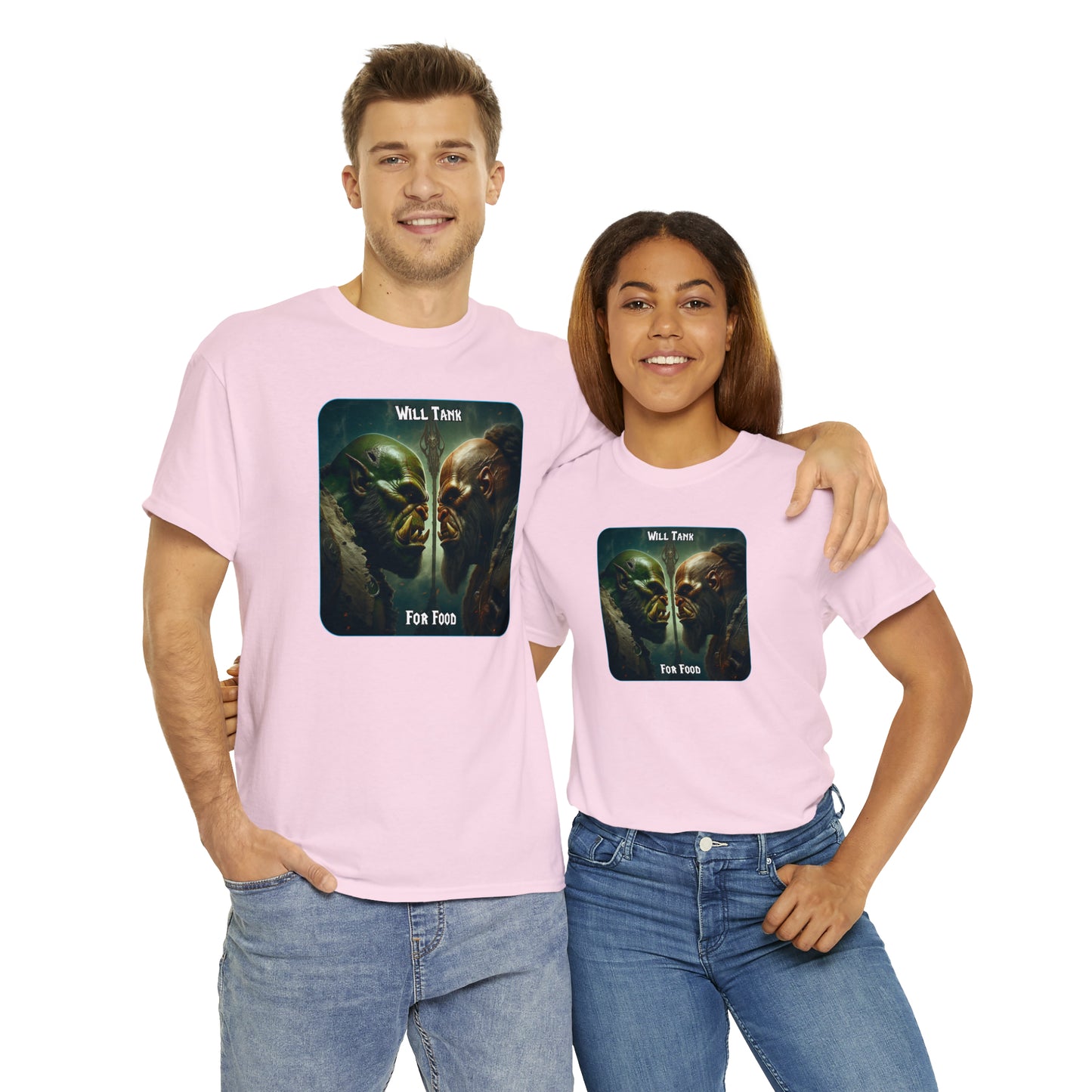 Goated Goods - World of Warcraft - Will tank for food  - Unisex T-shirt