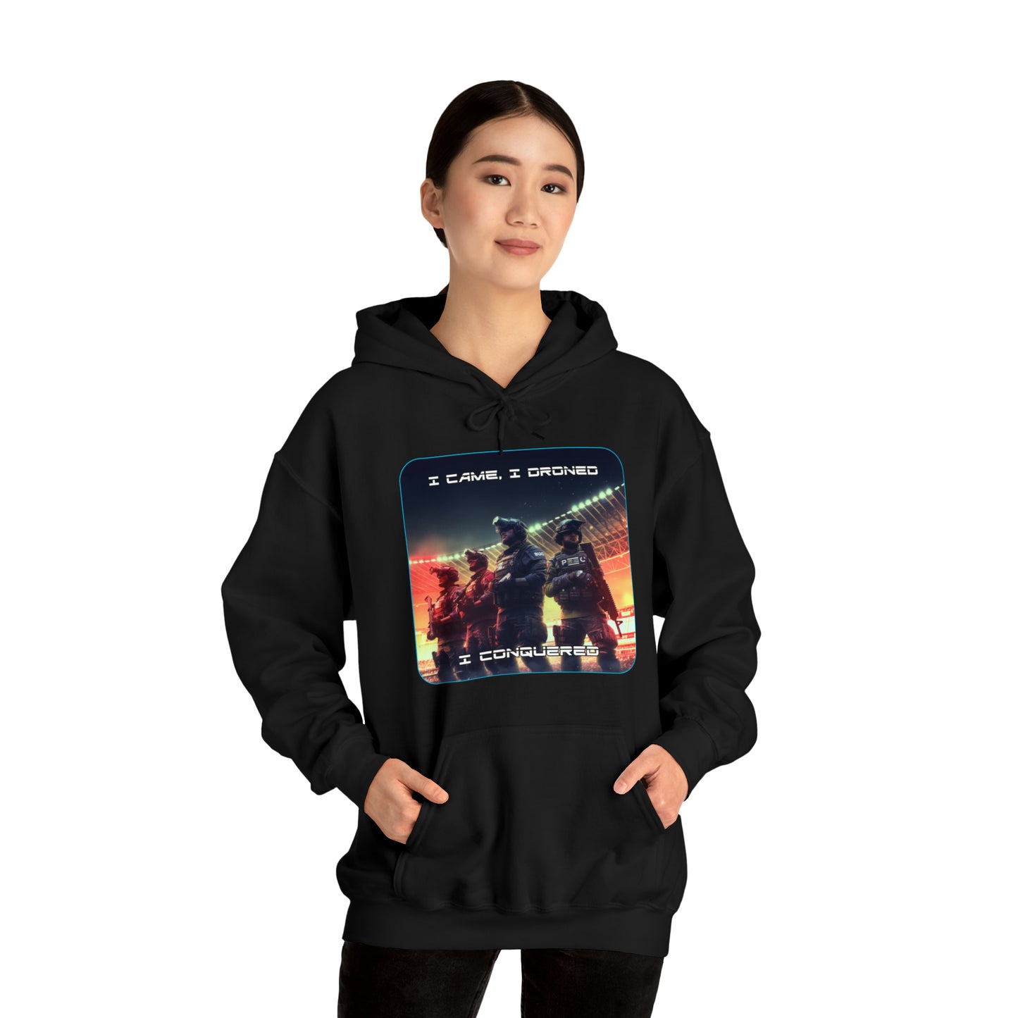 Goated Goods - Rainbow Siege - I came, I droned, I conquered  - Unisex Hoodie