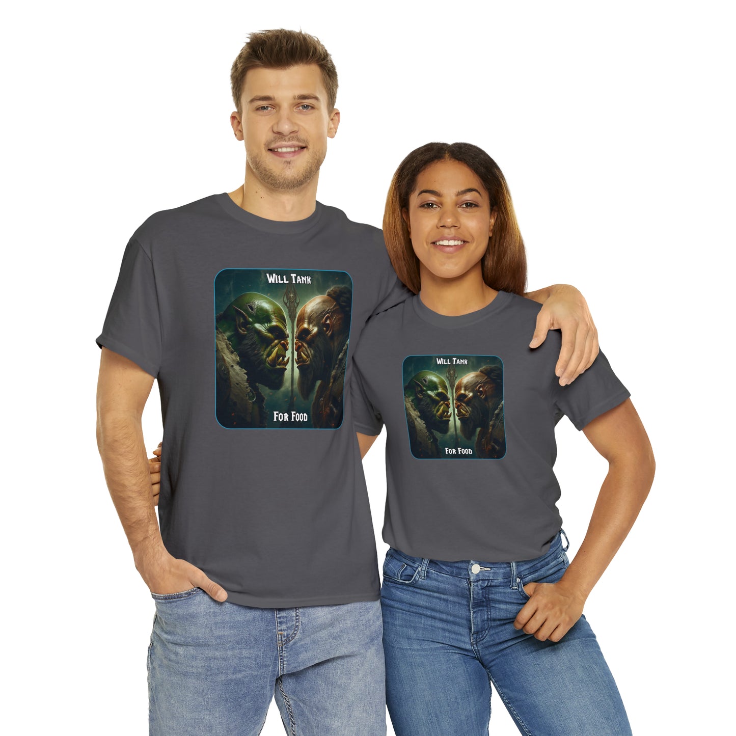 Goated Goods - World of Warcraft - Will tank for food  - Unisex T-shirt