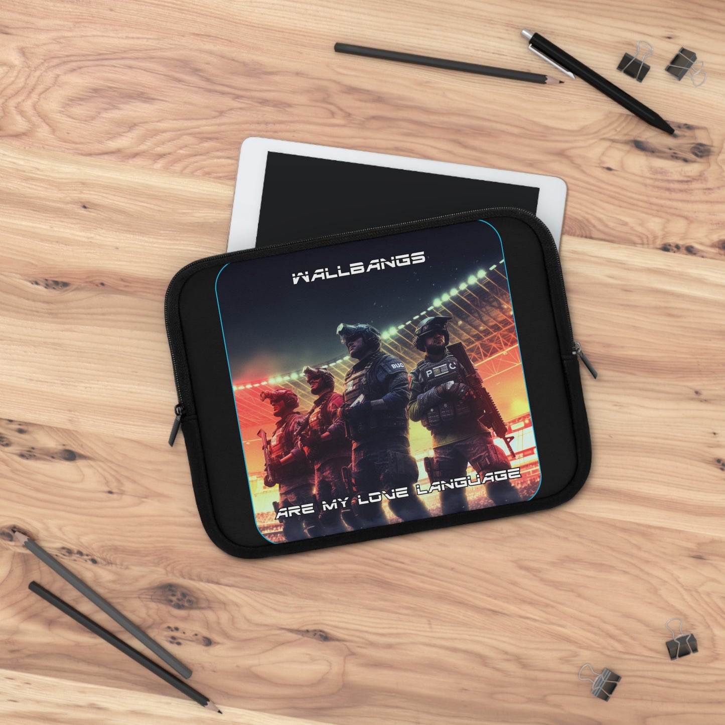 Goated Goods - Rainbow Siege - Wallbangs are my love language  - Laptop Sleeve