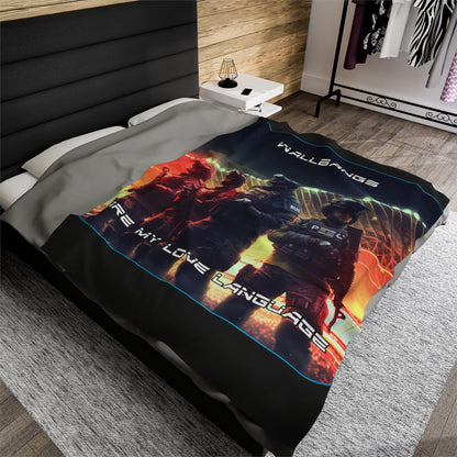 Goated Goods - Rainbow Siege - Wallbangs are my love language  - Velveteen Plush Blanket