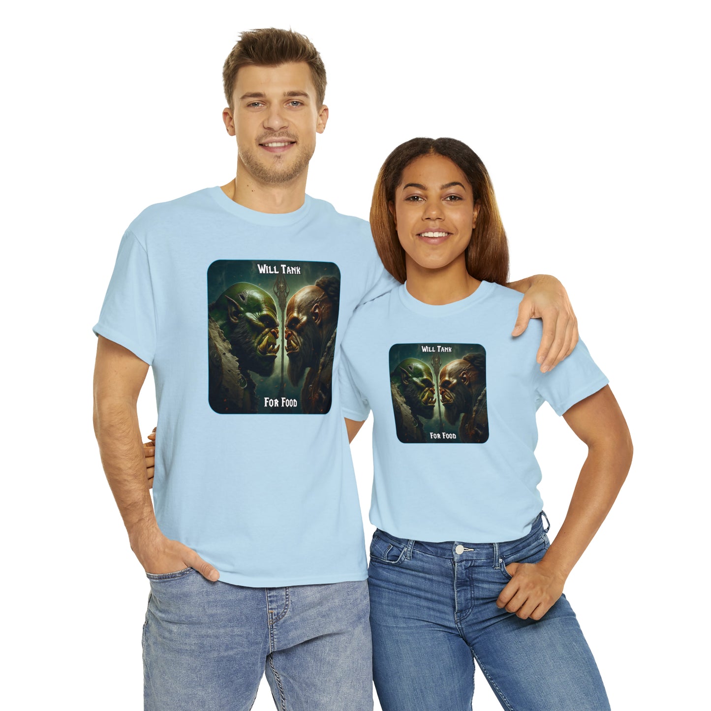 Goated Goods - World of Warcraft - Will tank for food  - Unisex T-shirt