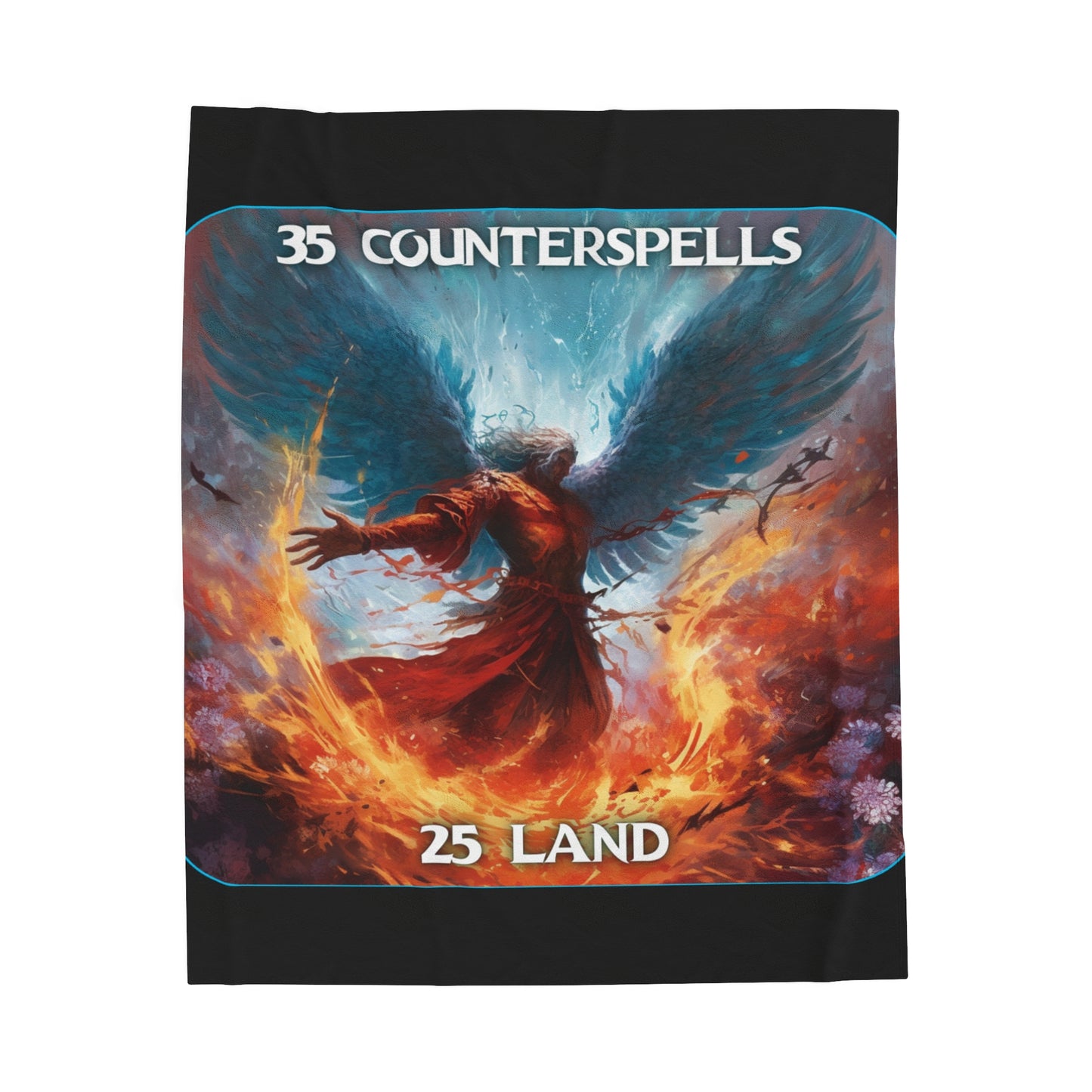 Goated Goods - Magic The Gathering - 35 Counterspells 25 land  - Velveteen Plush Blanket