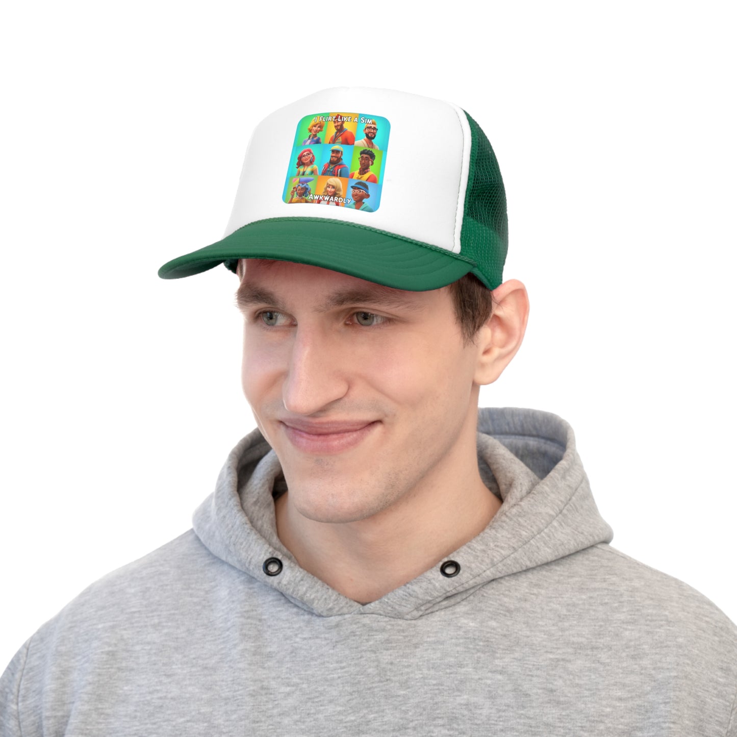 Goated Goods - The Sims - I Flirt Like a Sim Awkwardly  - Trucker Hat