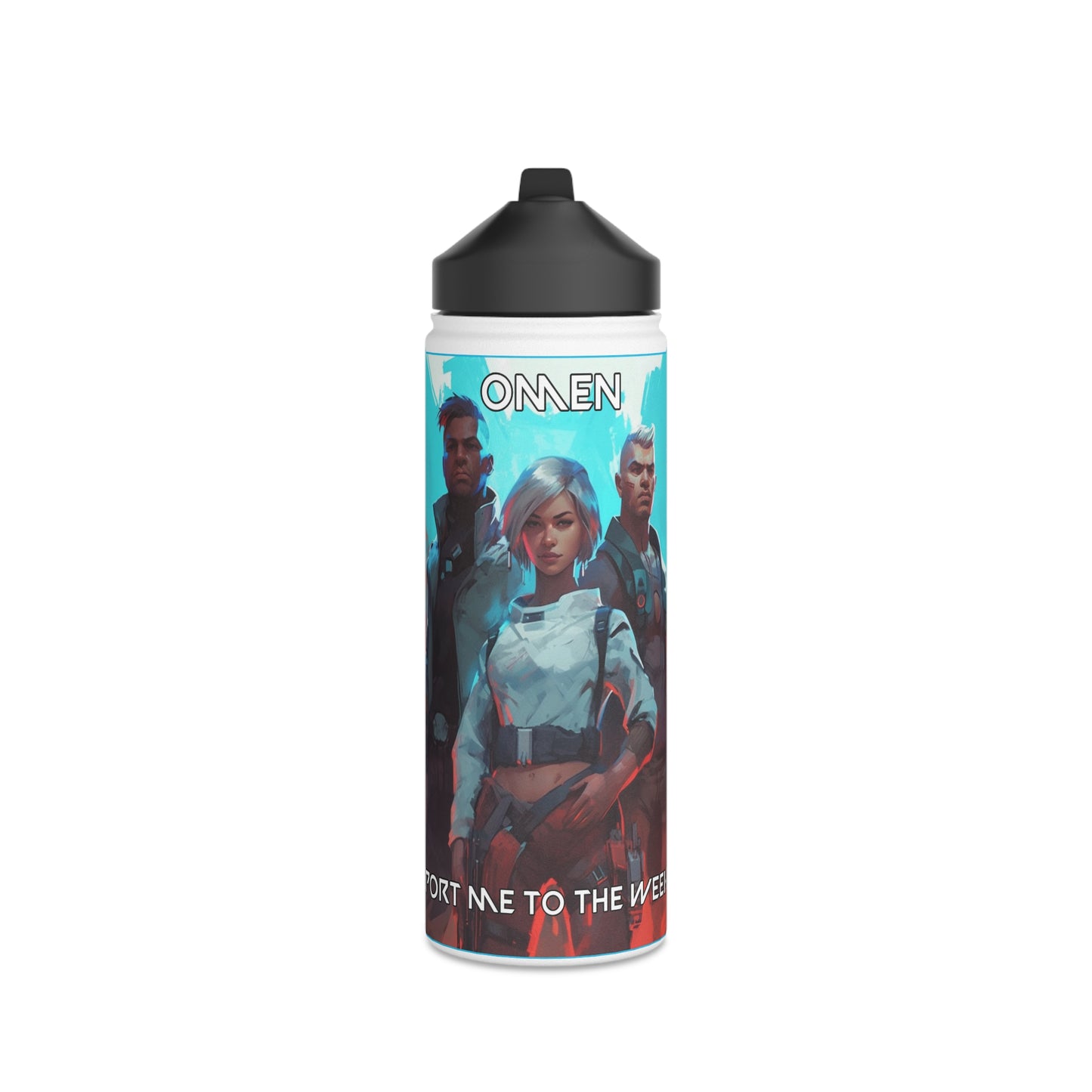 Goated Goods - Valorant - Omen, Teleport me to the weekend  - Stainless Steel Water Bottle, Standard Lid