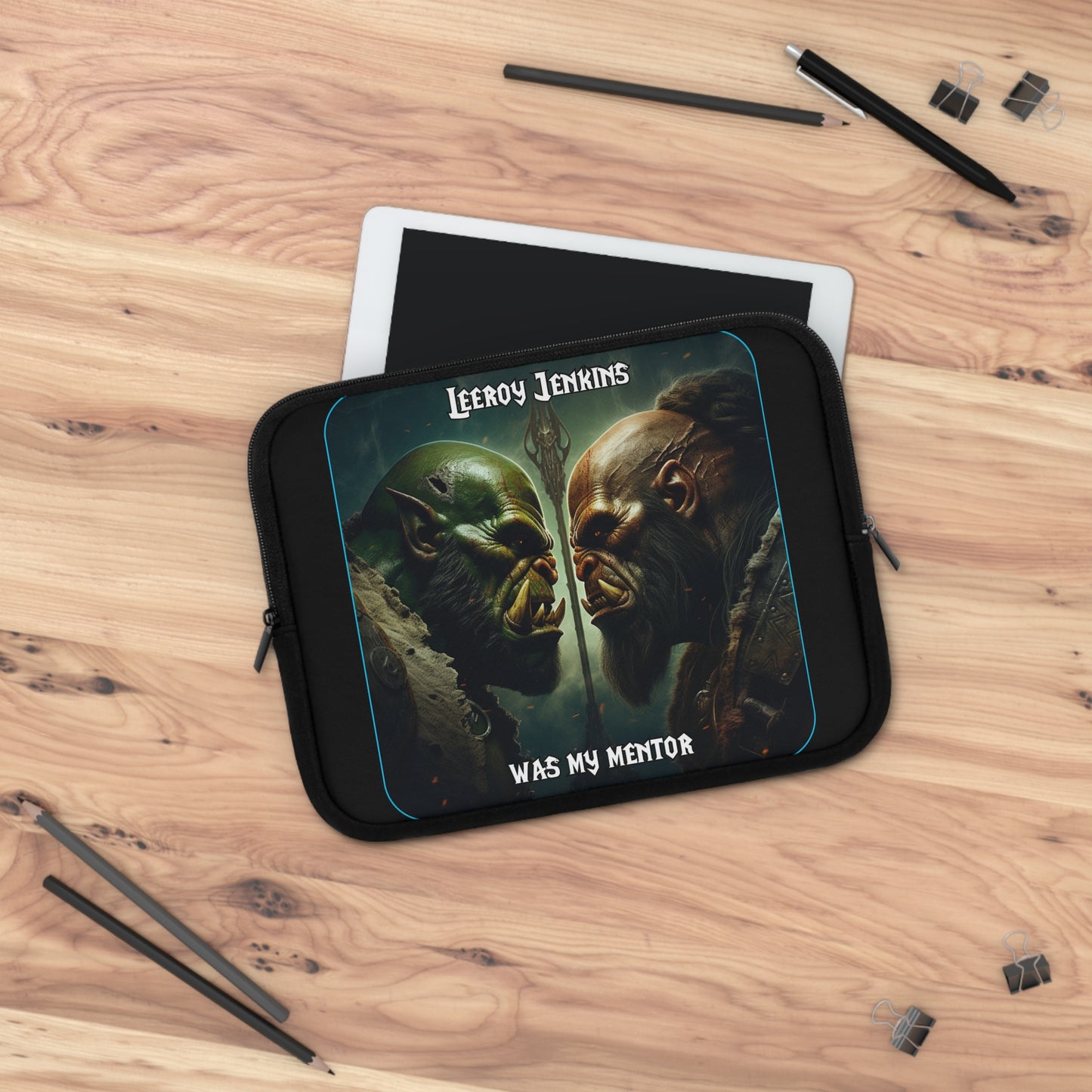 Goated Goods - World of Warcraft - Leeroy Jenkins was my mentor  - Laptop Sleeve