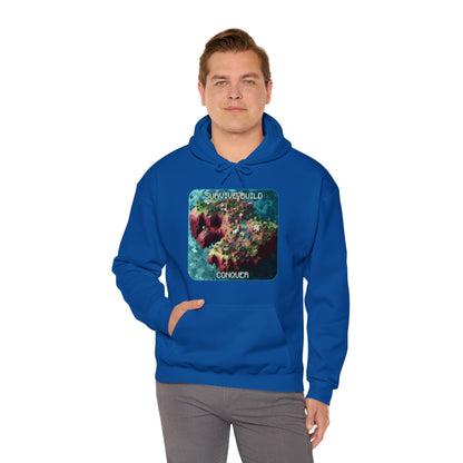 Goated Goods - Minecraft - Survive, Build, Conquer  - Unisex Hoodie