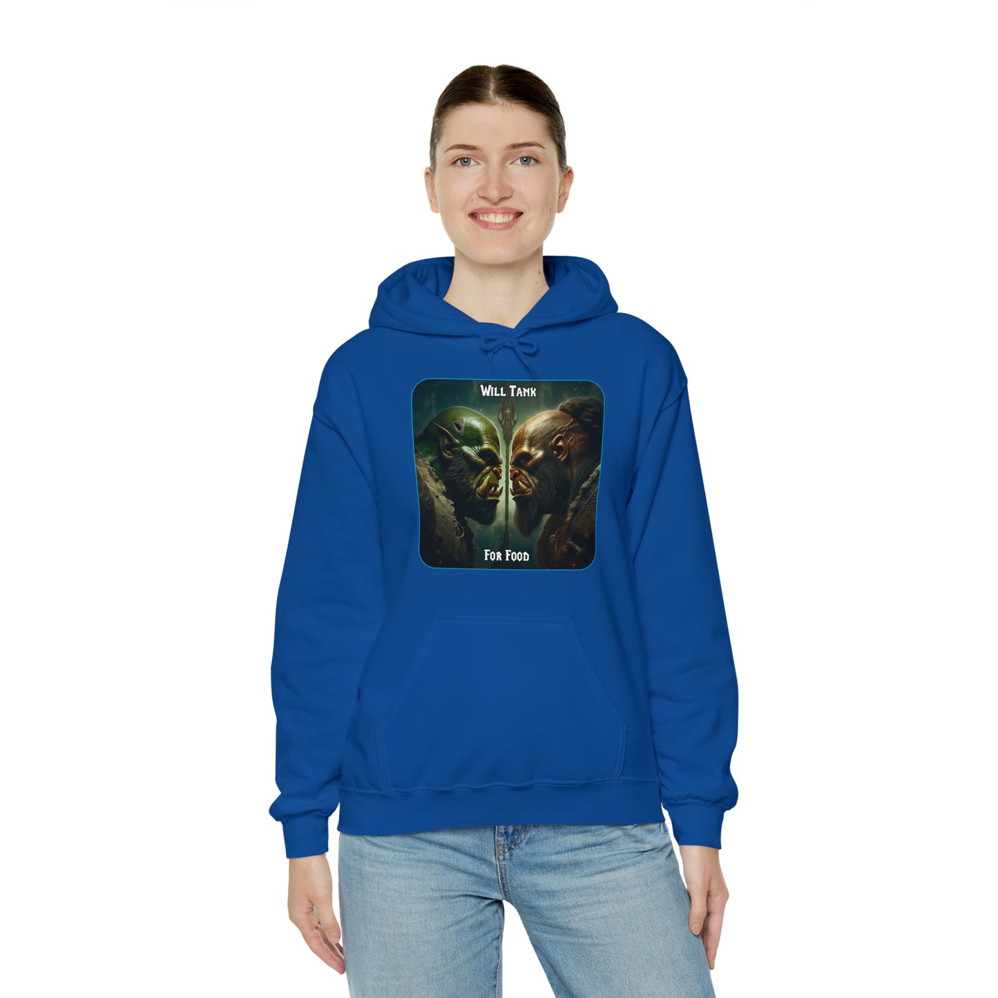 Goated Goods - World of Warcraft - Will tank for food  - Unisex Hoodie