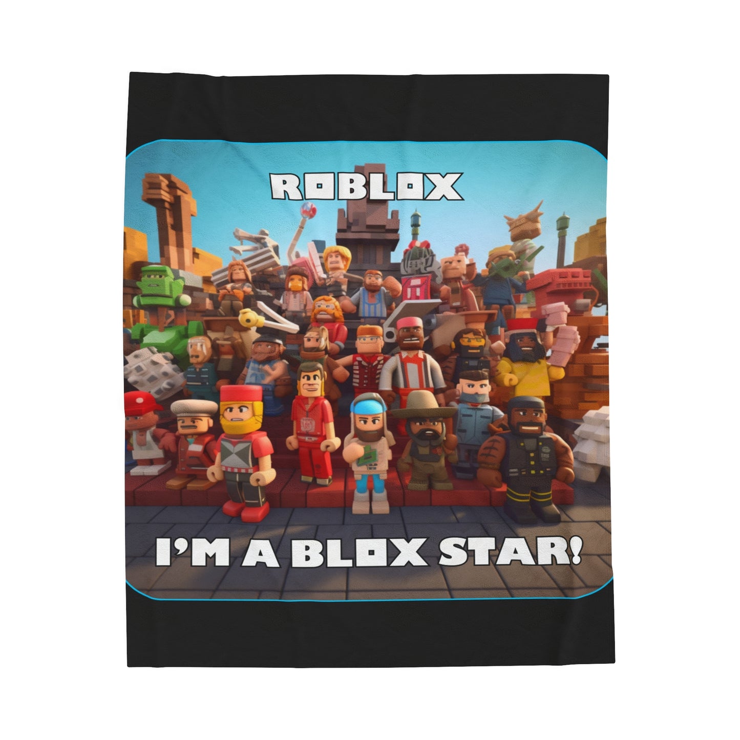 Goated Goods - Roblox - I'm a Blox Star  - Velveteen Plush Blanket