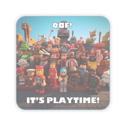 Goated Goods - Roblox - Oof! It's Playtime!  - Kiss-Cut Transparent Sticker