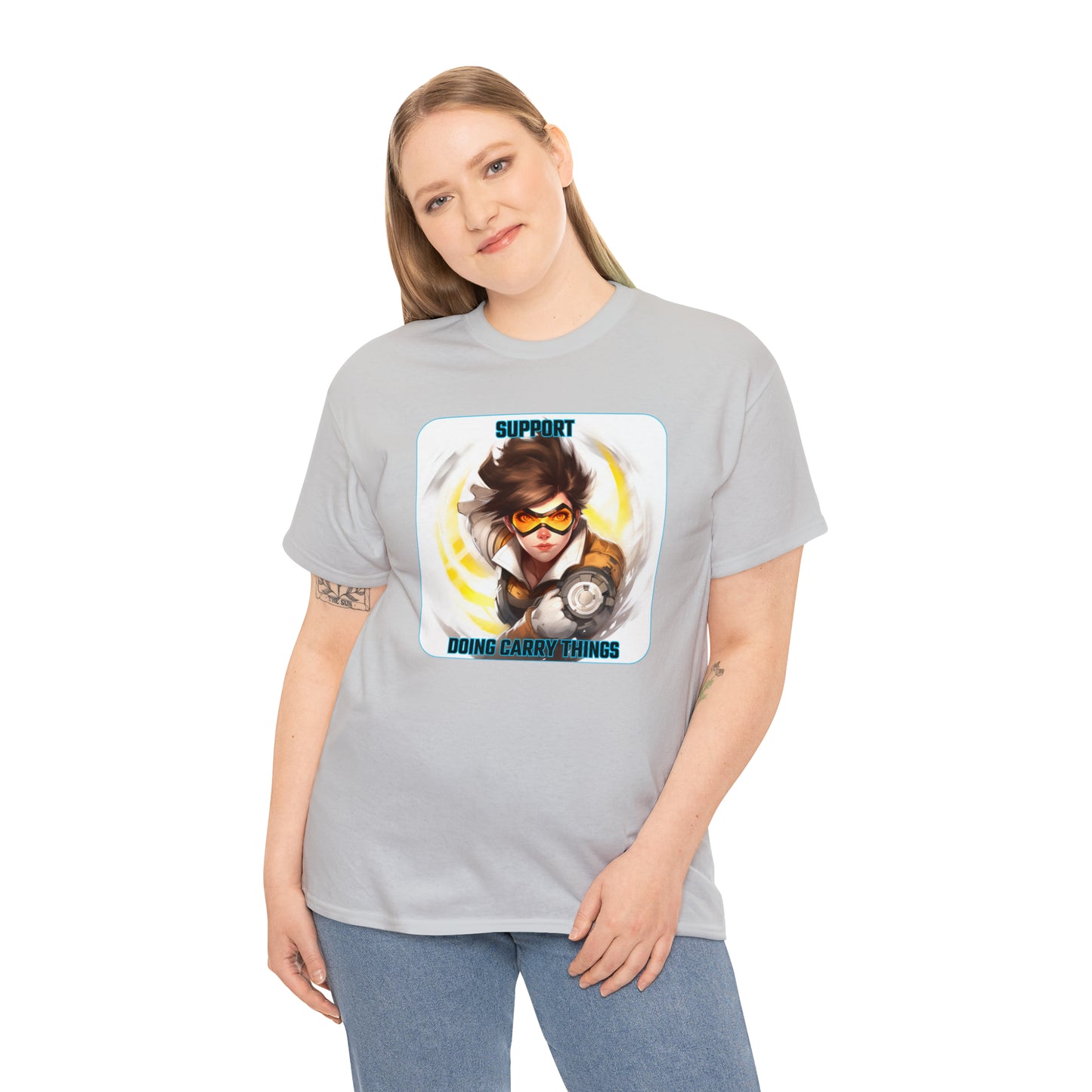 Goated Goods - Overwatch - Support doing Carry Things  - Unisex T-shirt