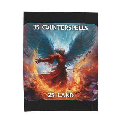 Goated Goods - Magic The Gathering - 35 Counterspells 25 land  - Velveteen Plush Blanket