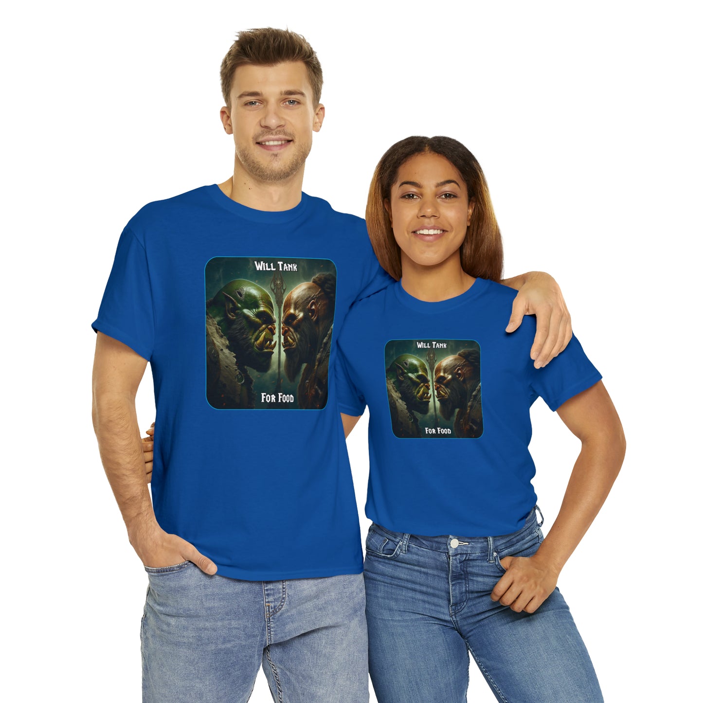 Goated Goods - World of Warcraft - Will tank for food  - Unisex T-shirt