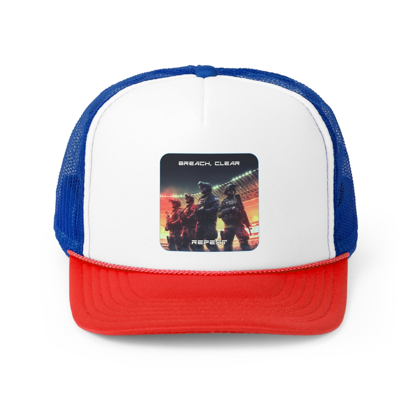 Goated Goods - Rainbow Siege - Breach, Clear, Repeat  - Trucker Hat