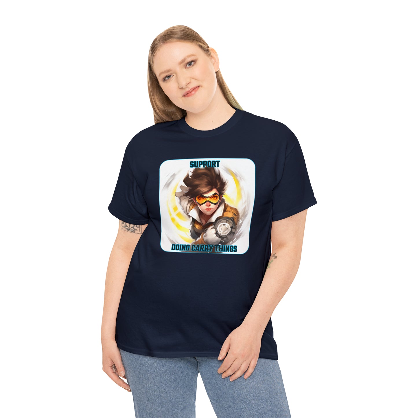 Goated Goods - Overwatch - Support doing Carry Things  - Unisex T-shirt