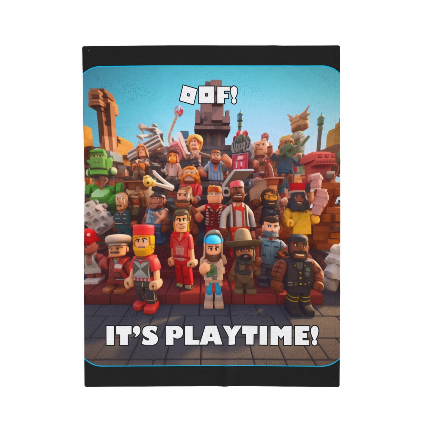 Goated Goods - Roblox - Oof! It's Playtime!  - Velveteen Plush Blanket