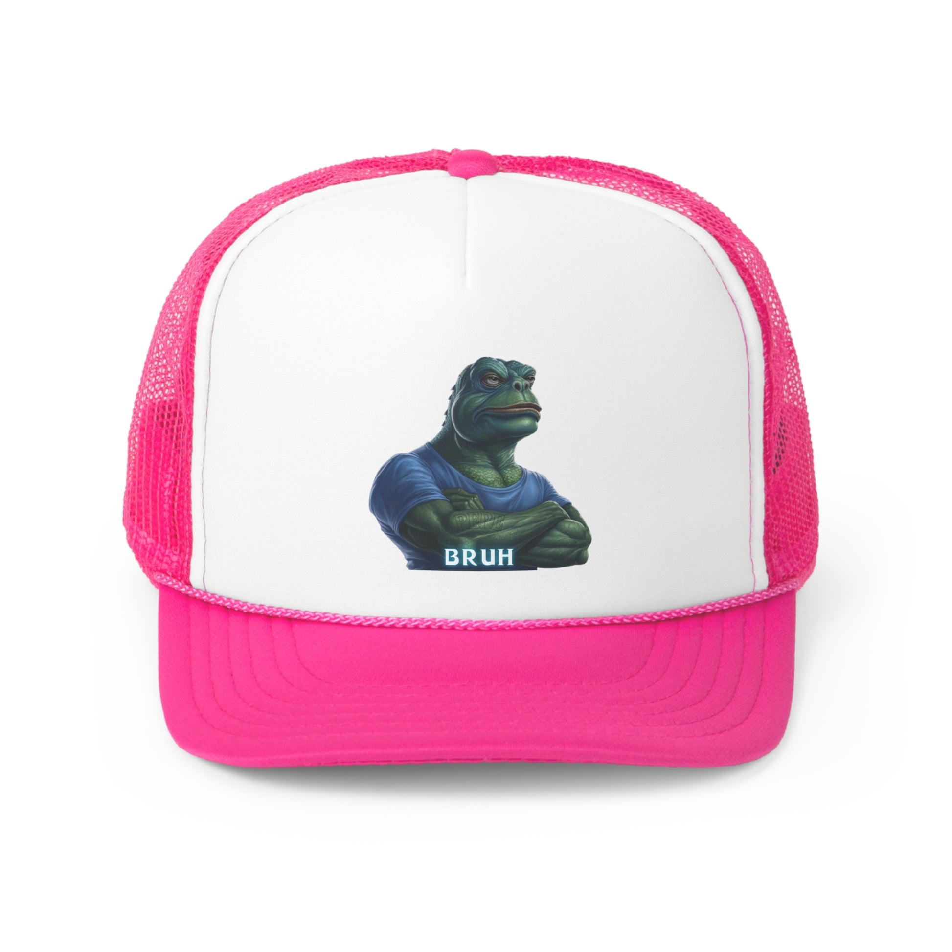 Goated Goods - Bruh Pepe - Trucker Hat - Pink - One size