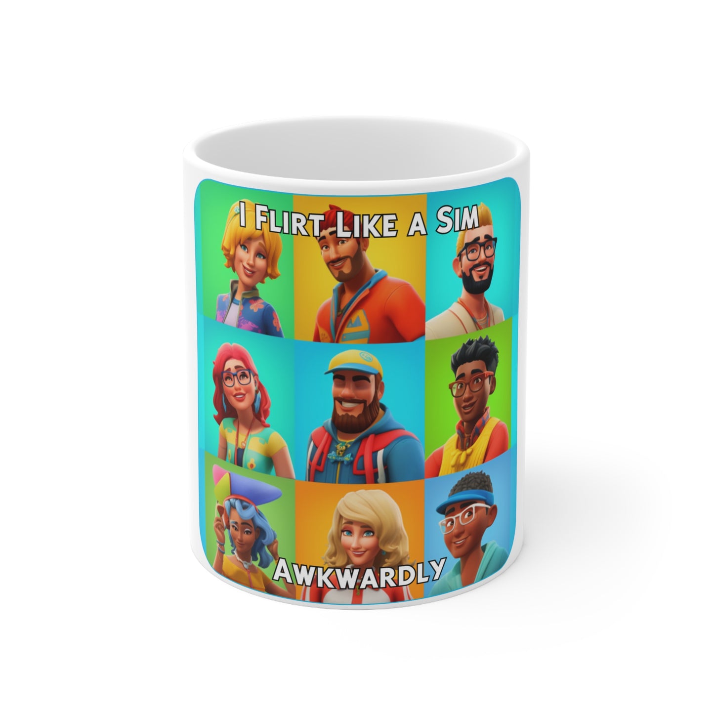 Goated Goods - The Sims - I Flirt Like a Sim Awkwardly  - Coffee Mug