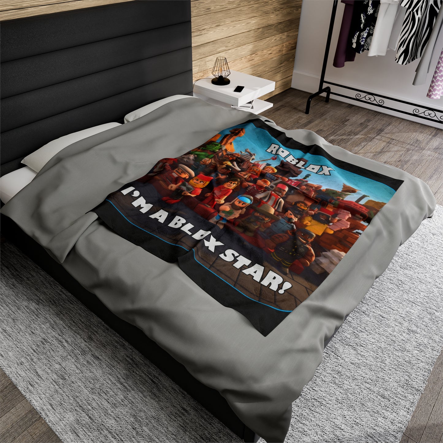 Goated Goods - Roblox - I'm a Blox Star  - Velveteen Plush Blanket