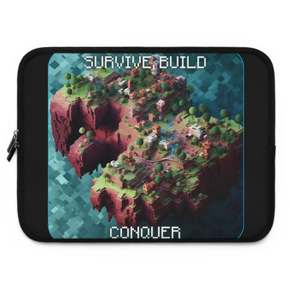 Goated Goods - Minecraft - Survive, Build, Conquer  - Laptop Sleeve