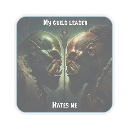 Goated Goods - World of Warcraft - My guild leader hates me  - Kiss-Cut Transparent Sticker