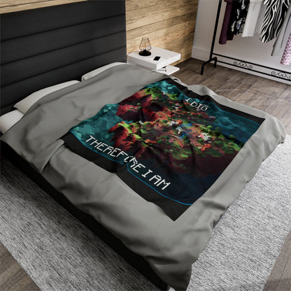 Goated Goods - Minecraft - I dig, therefore I am  - Velveteen Plush Blanket