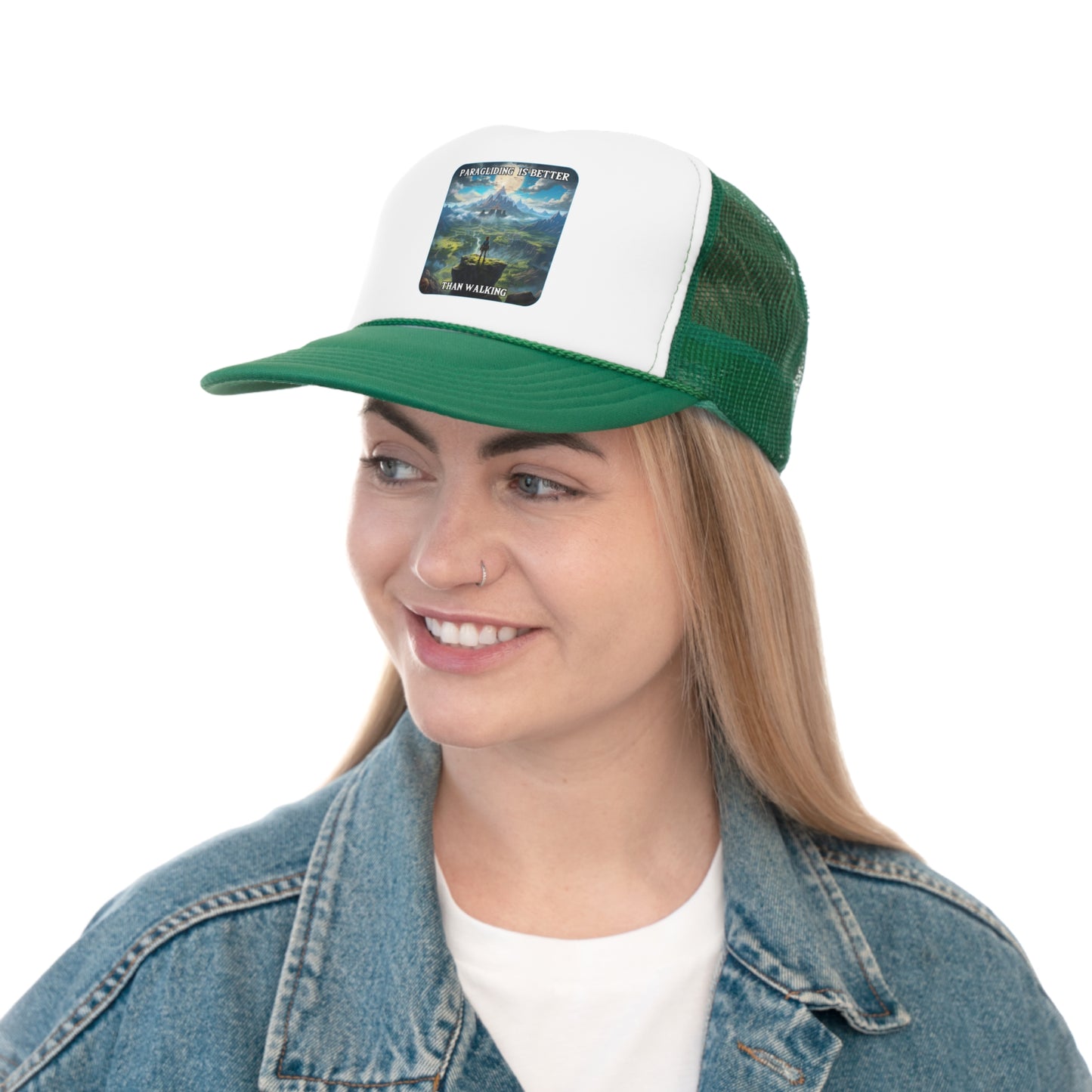 Goated Goods - Link - Paragliding is better than Walking  - Trucker Hat