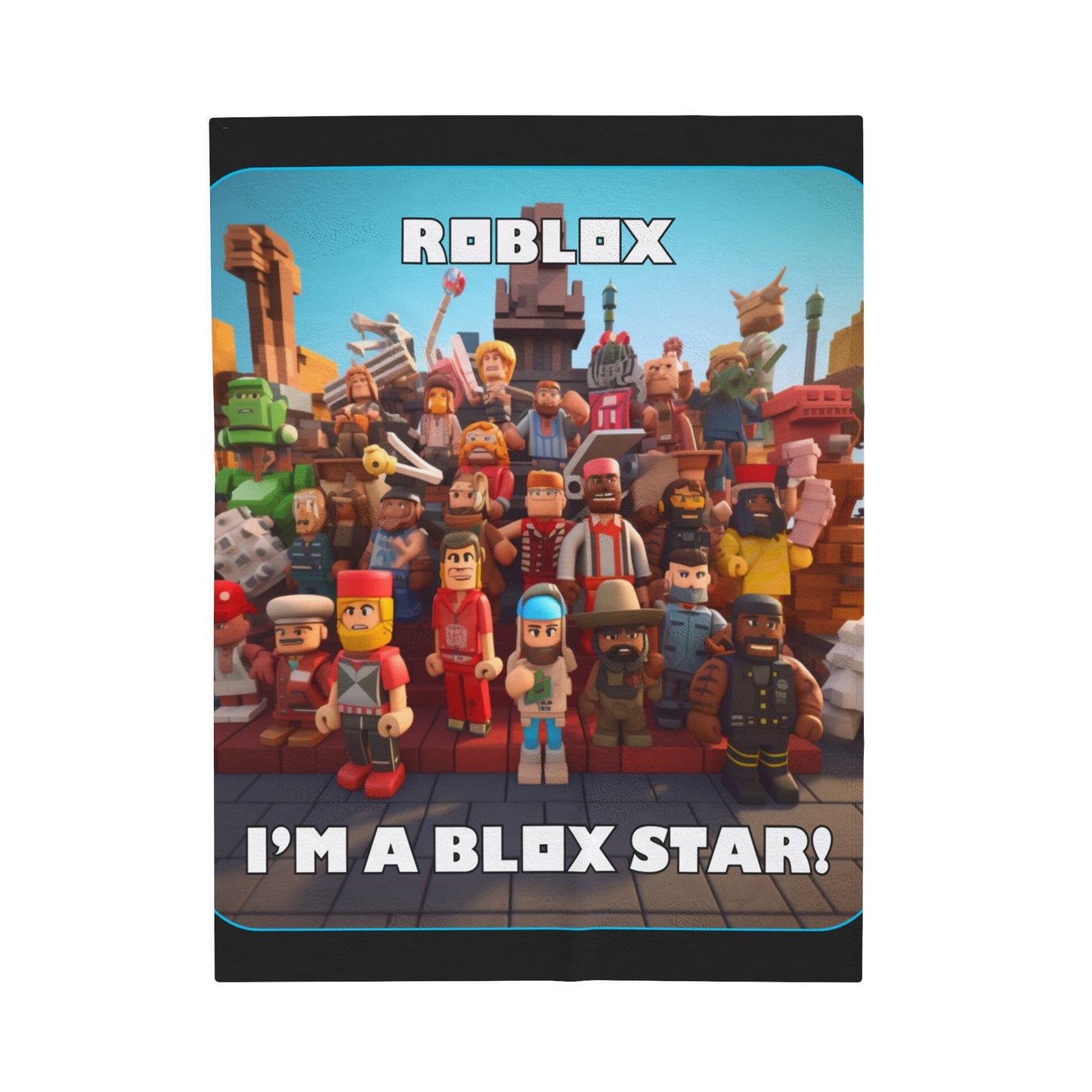 Goated Goods - Roblox - I'm a Blox Star  - Velveteen Plush Blanket