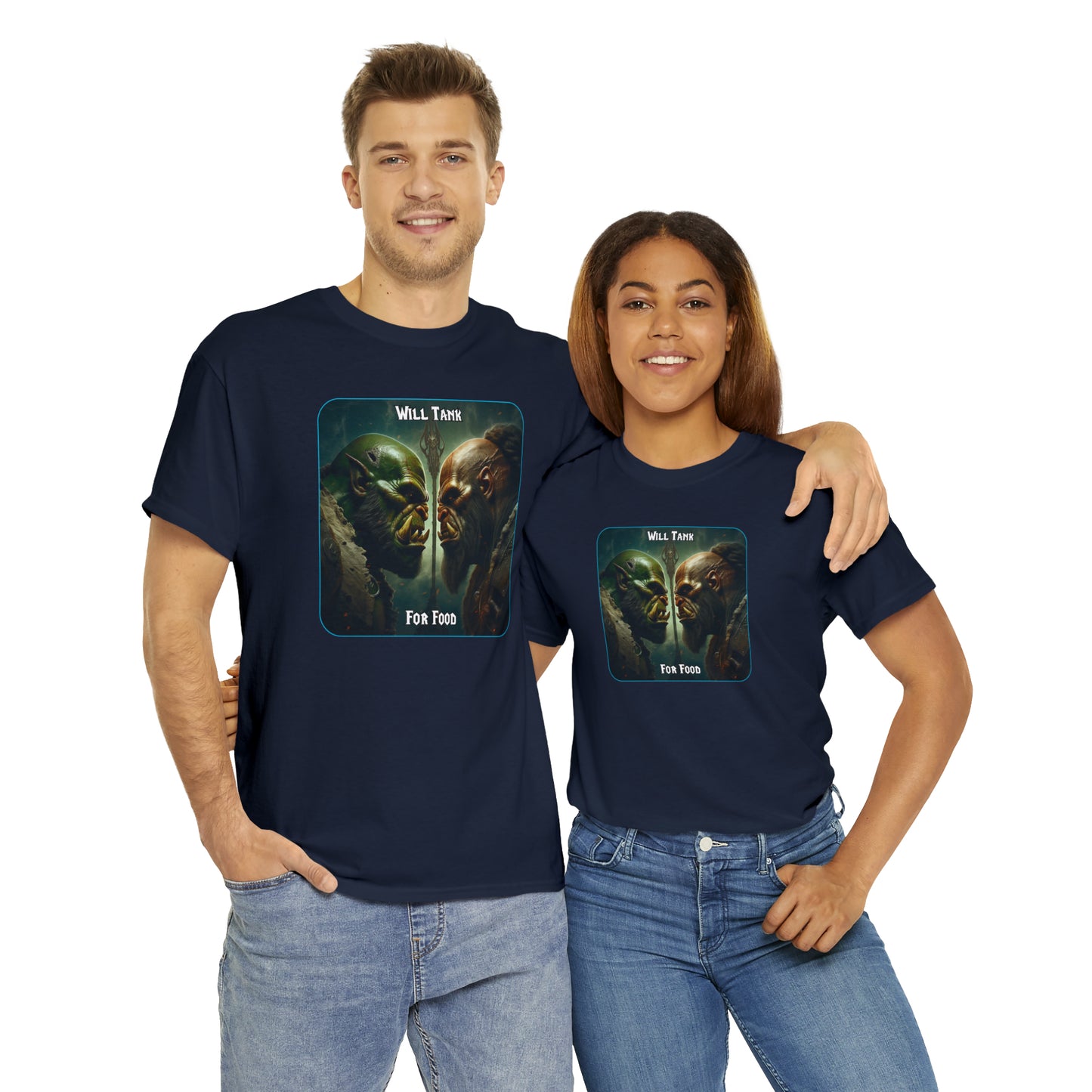 Goated Goods - World of Warcraft - Will tank for food  - Unisex T-shirt