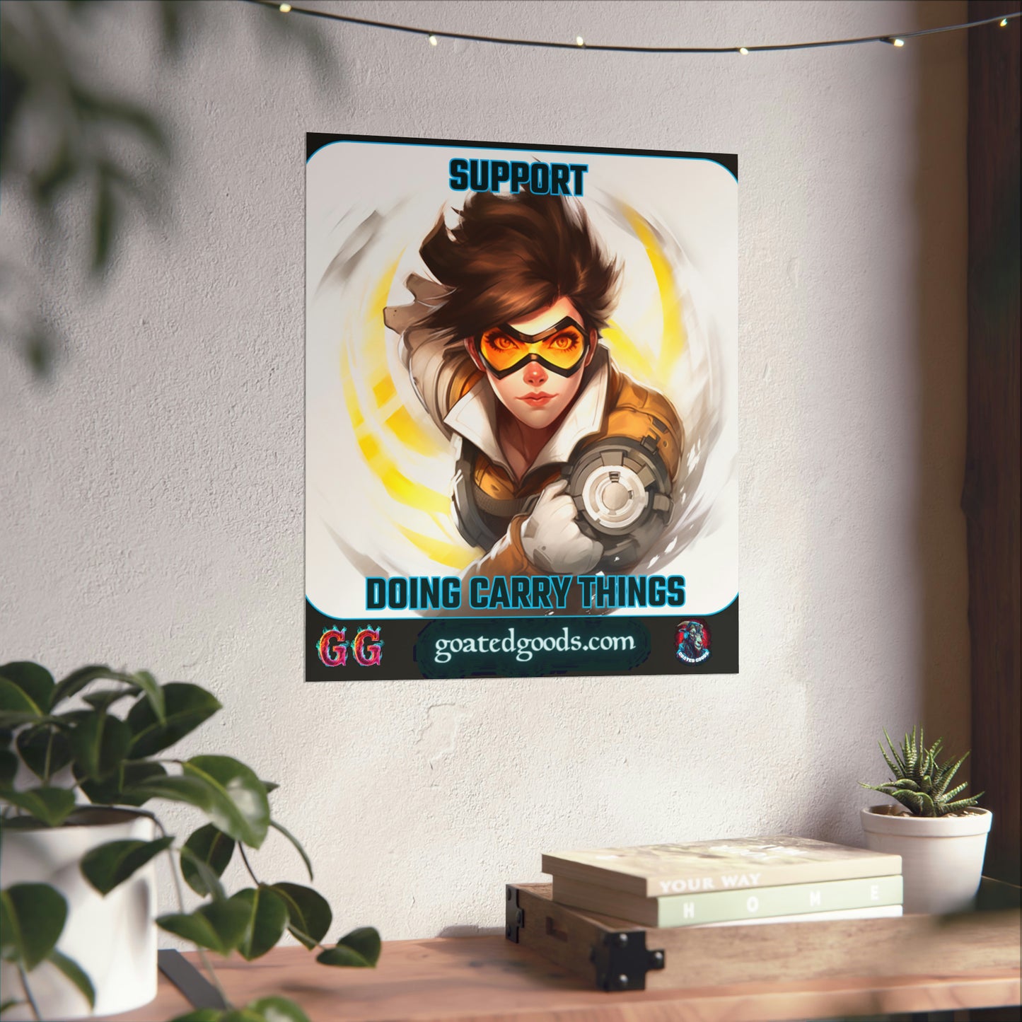 Goated Goods - Overwatch - Support doing Carry Things  - Matte Vertical Poster