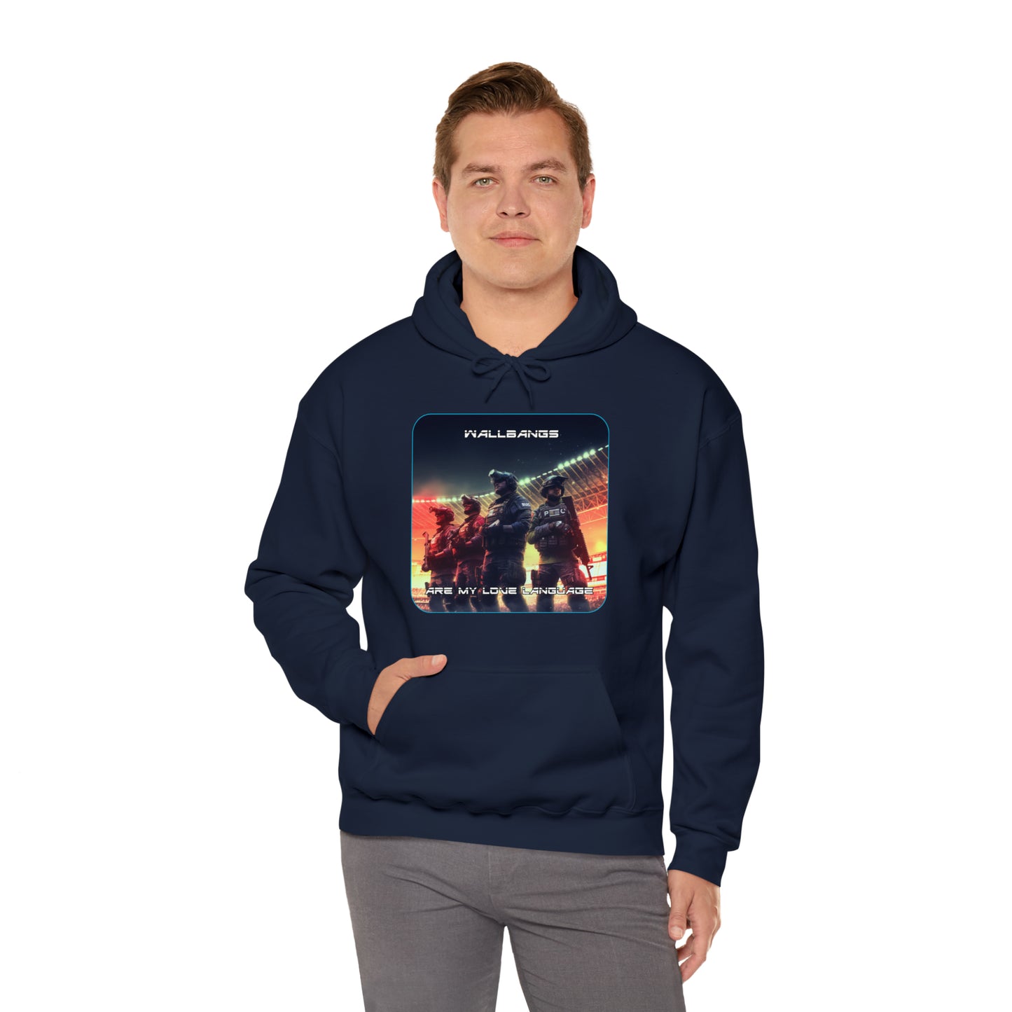 Goated Goods - Rainbow Siege - Wallbangs are my love language  - Unisex Hoodie