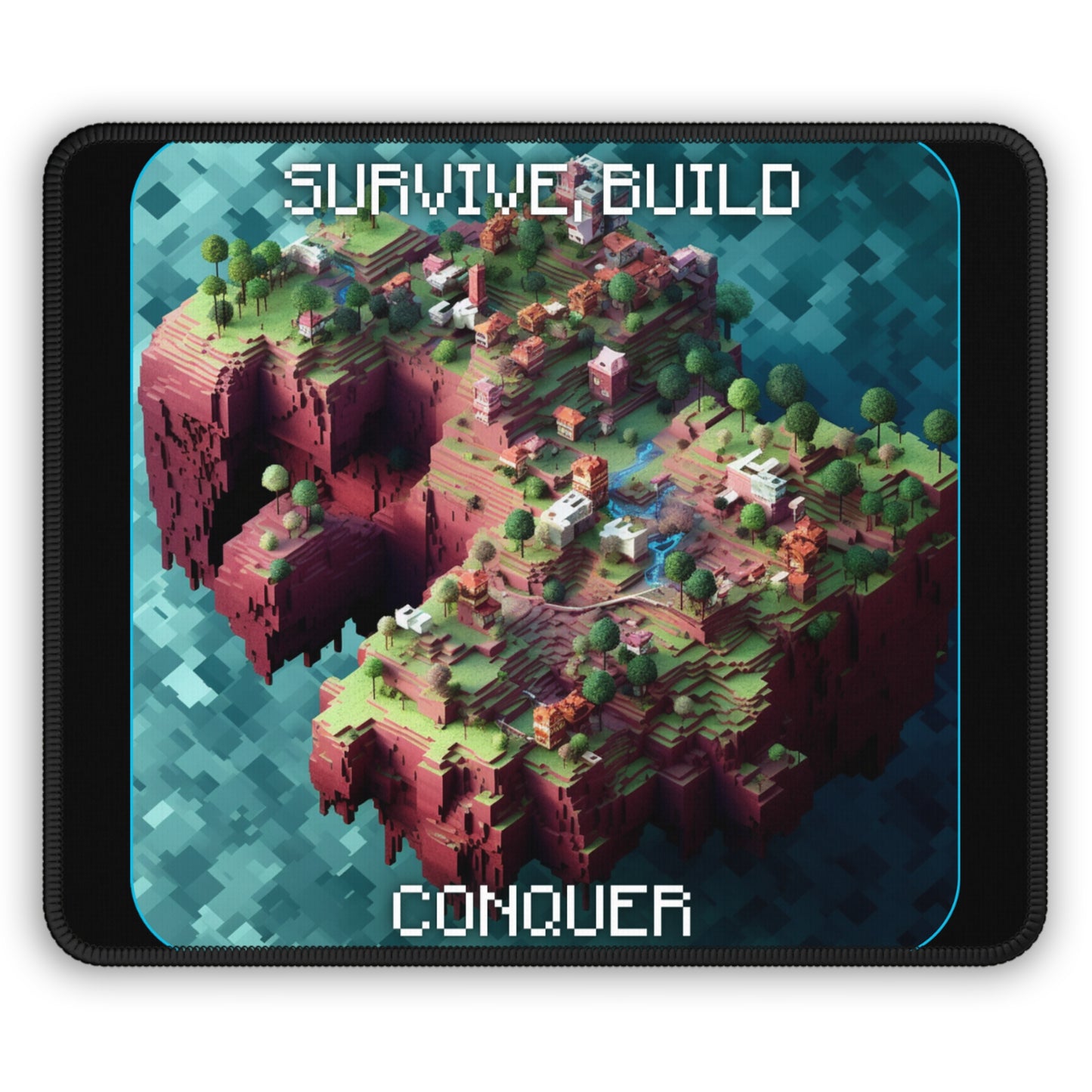 Goated Goods - Minecraft - Survive, Build, Conquer  - Mouse Pad