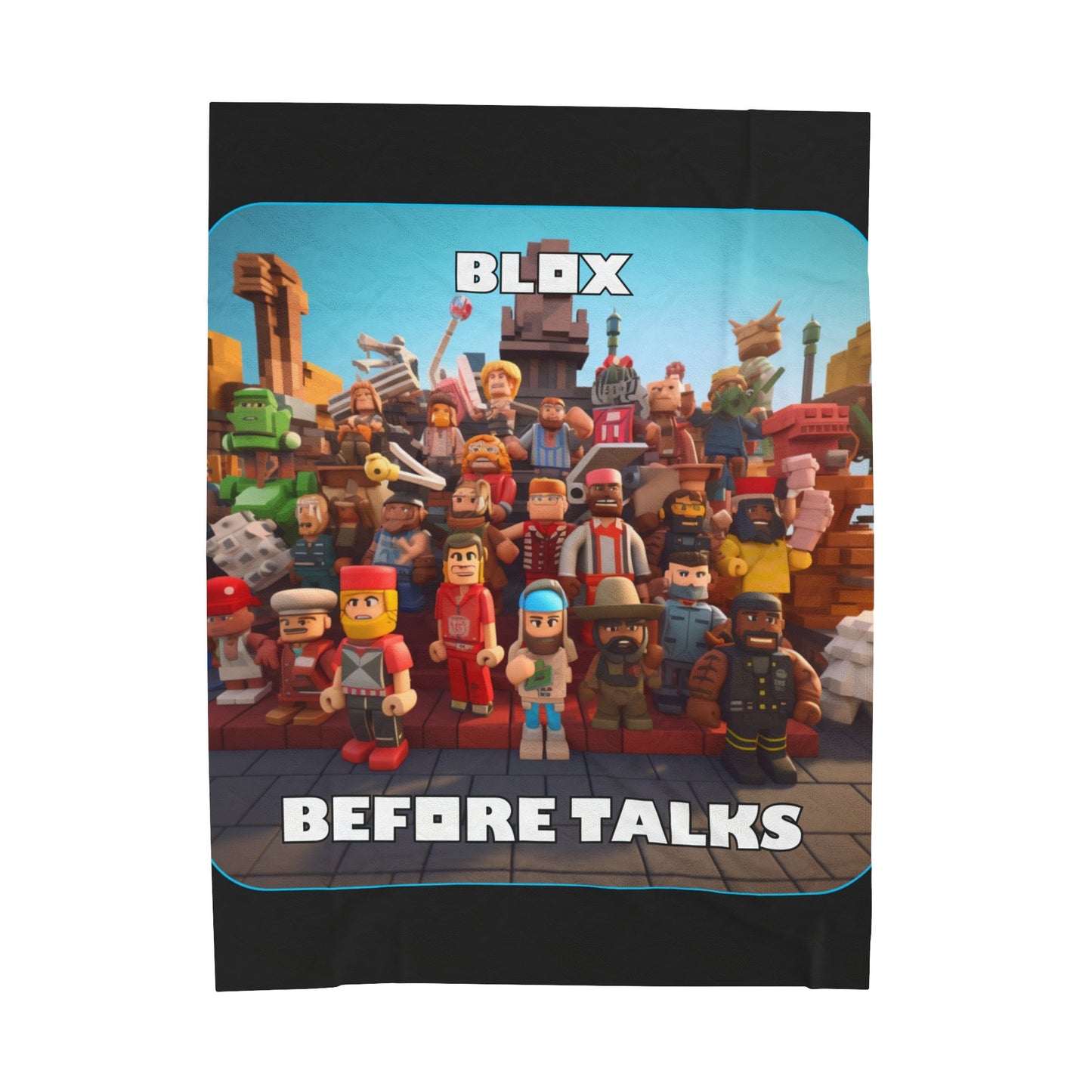 Goated Goods - Roblox - Blox Before Talks  - Velveteen Plush Blanket