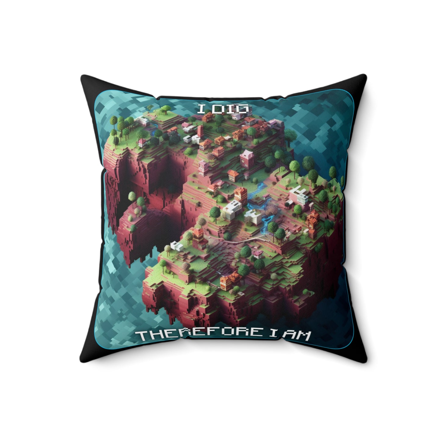 Goated Goods - Minecraft - I dig, therefore I am  - Square Pillow