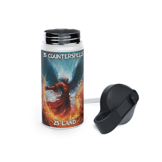 Goated Goods - Magic The Gathering - 35 Counterspells 25 land  - Stainless Steel Water Bottle, Standard Lid