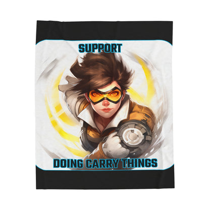 Goated Goods - Overwatch - Support doing Carry Things  - Velveteen Plush Blanket